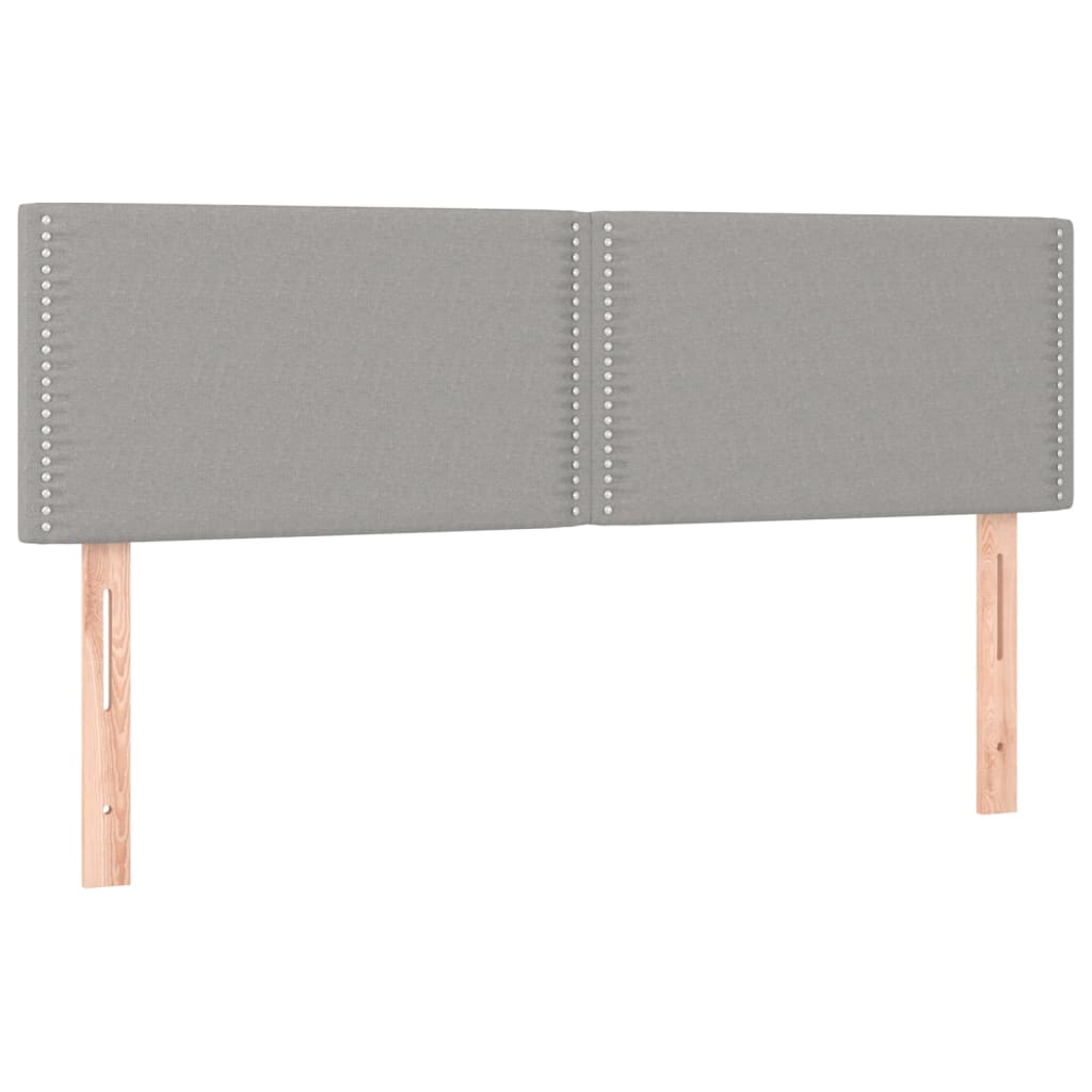 Krevet s oprugama i madracem svjetlosivi 140x190 cm od tkanine