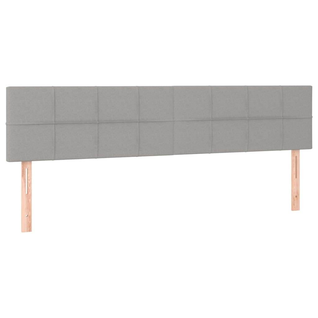 Krevet s oprugama i madracem svjetlosivi 200 x 200cm od tkanine