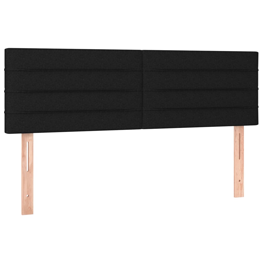 Krevet s oprugama i madracem crni 140x200 cm od tkanine