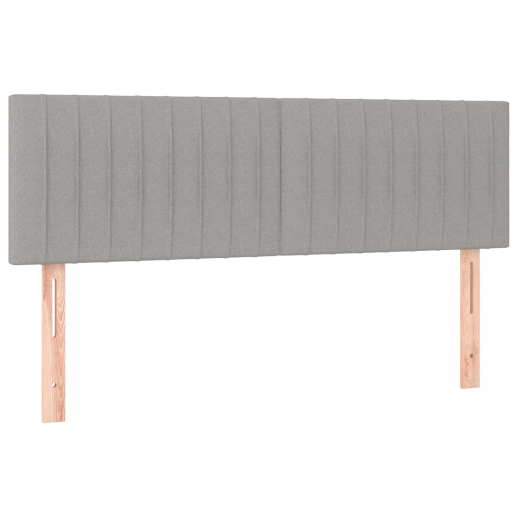 Krevet s oprugama i madracem svjetlosivi 140x190 cm od tkanine