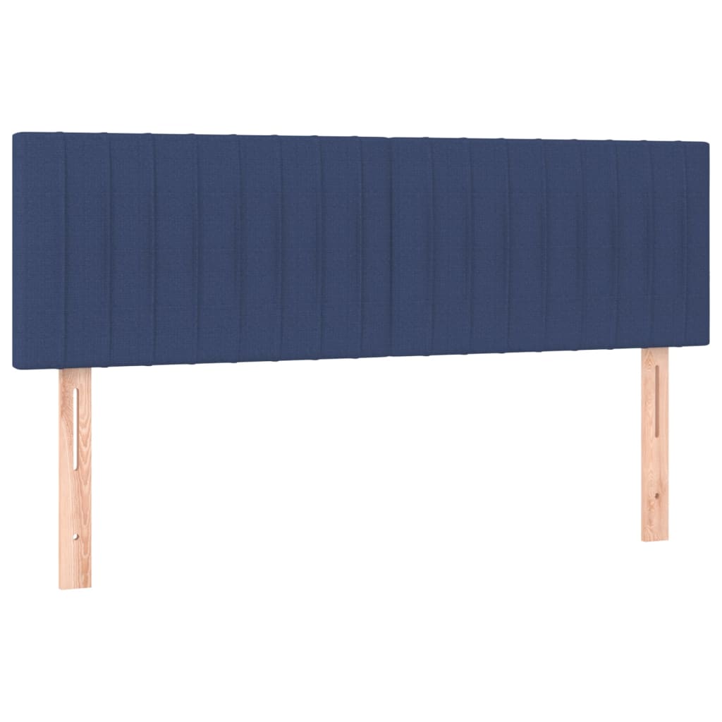 Krevet s oprugama i madracem plavi 140 x 190 cm od tkanine