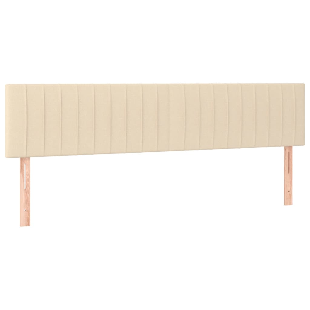 Krevet s oprugama i madracem krem 160x200 cm od tkanine