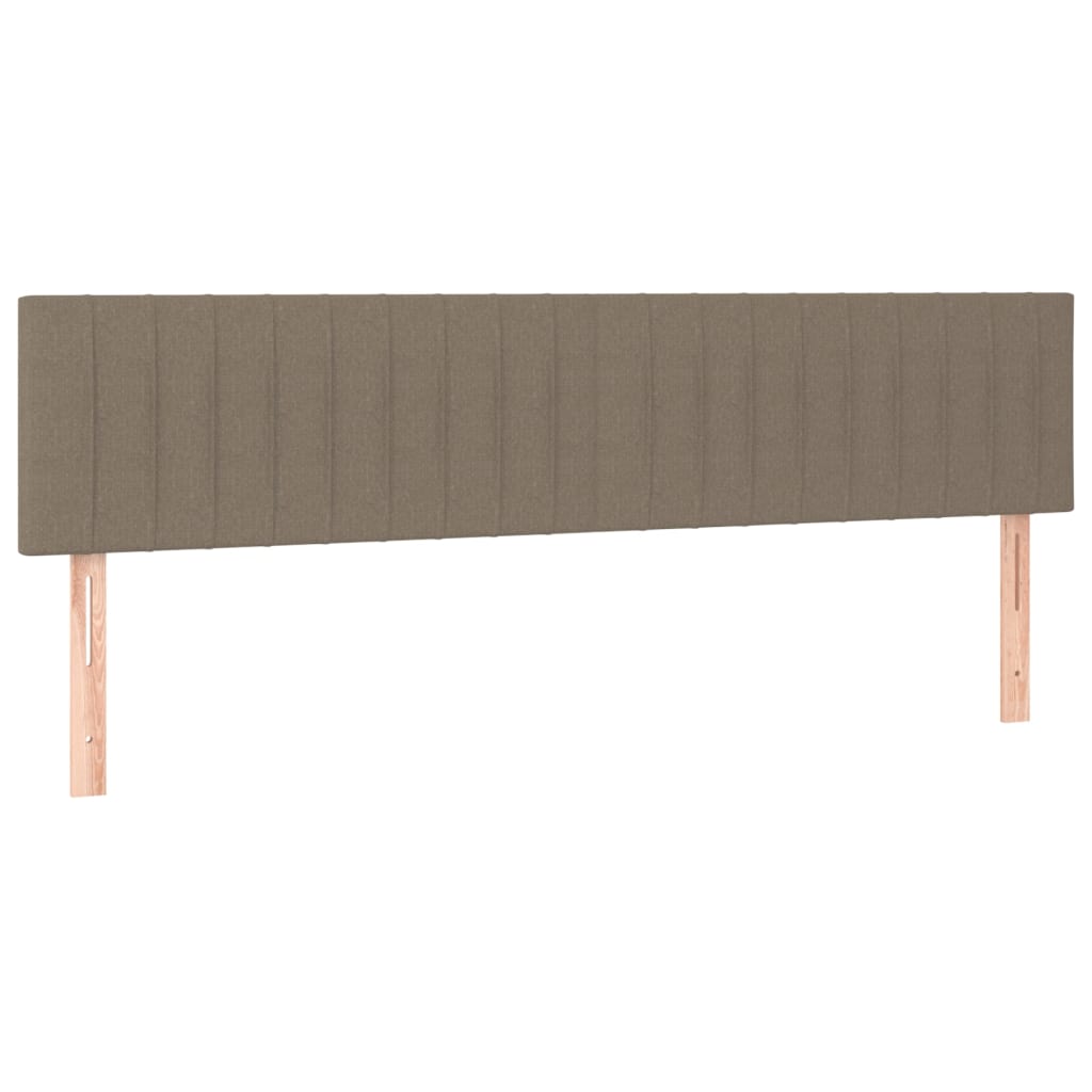Krevet s oprugama i madracem smeđesivi 200x200 cm od tkanine