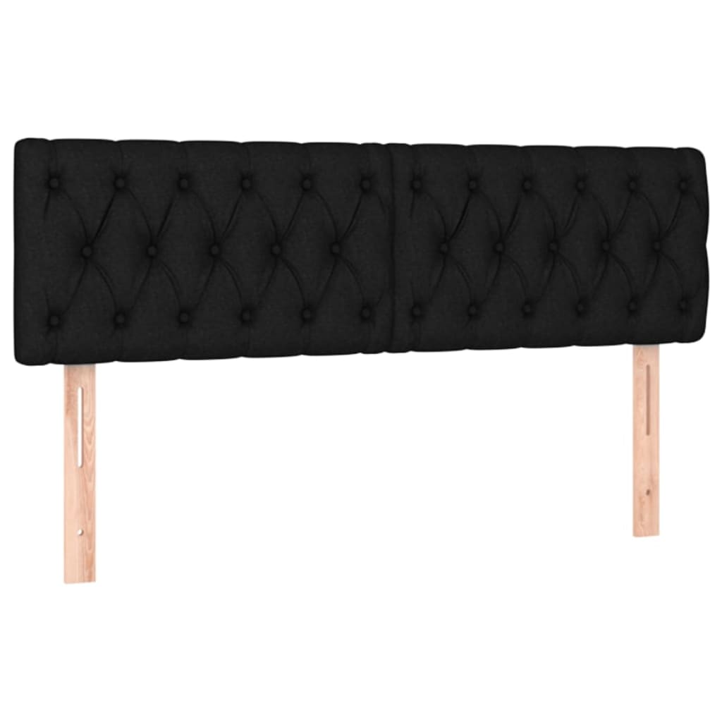 Krevet s oprugama i madracem crni 140x200 cm od tkanine