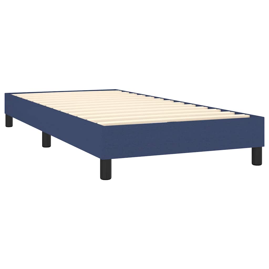 Krevet s oprugama i madracem plavi 80x200 cm od tkanine