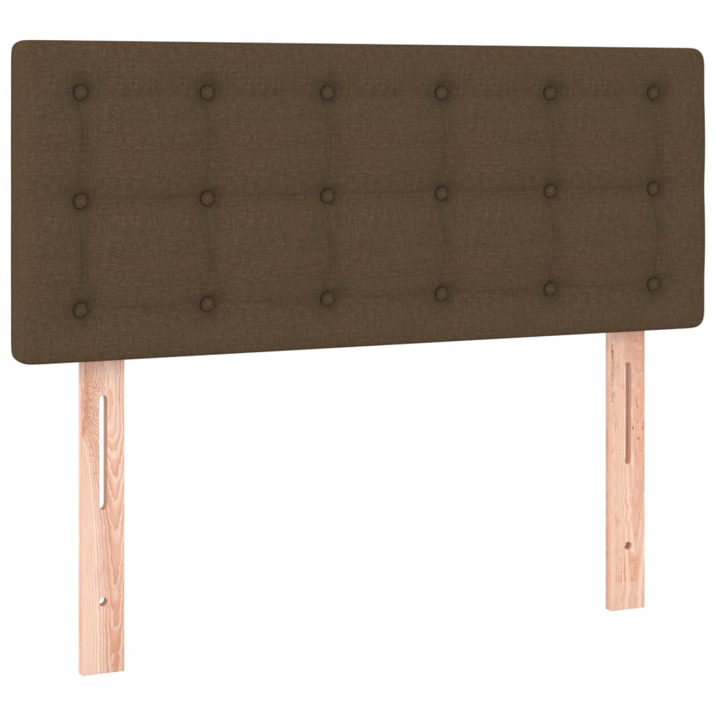 Krevet s oprugama i madracem tamnosmeđi 100 x 200 cm od tkanine