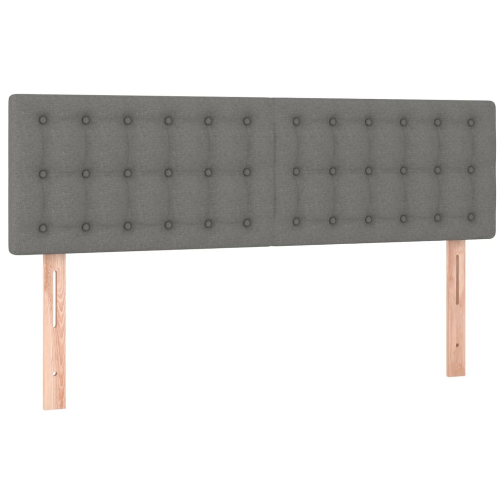 Krevet s oprugama i madracem tamnosivi 140x190 cm od tkanine
