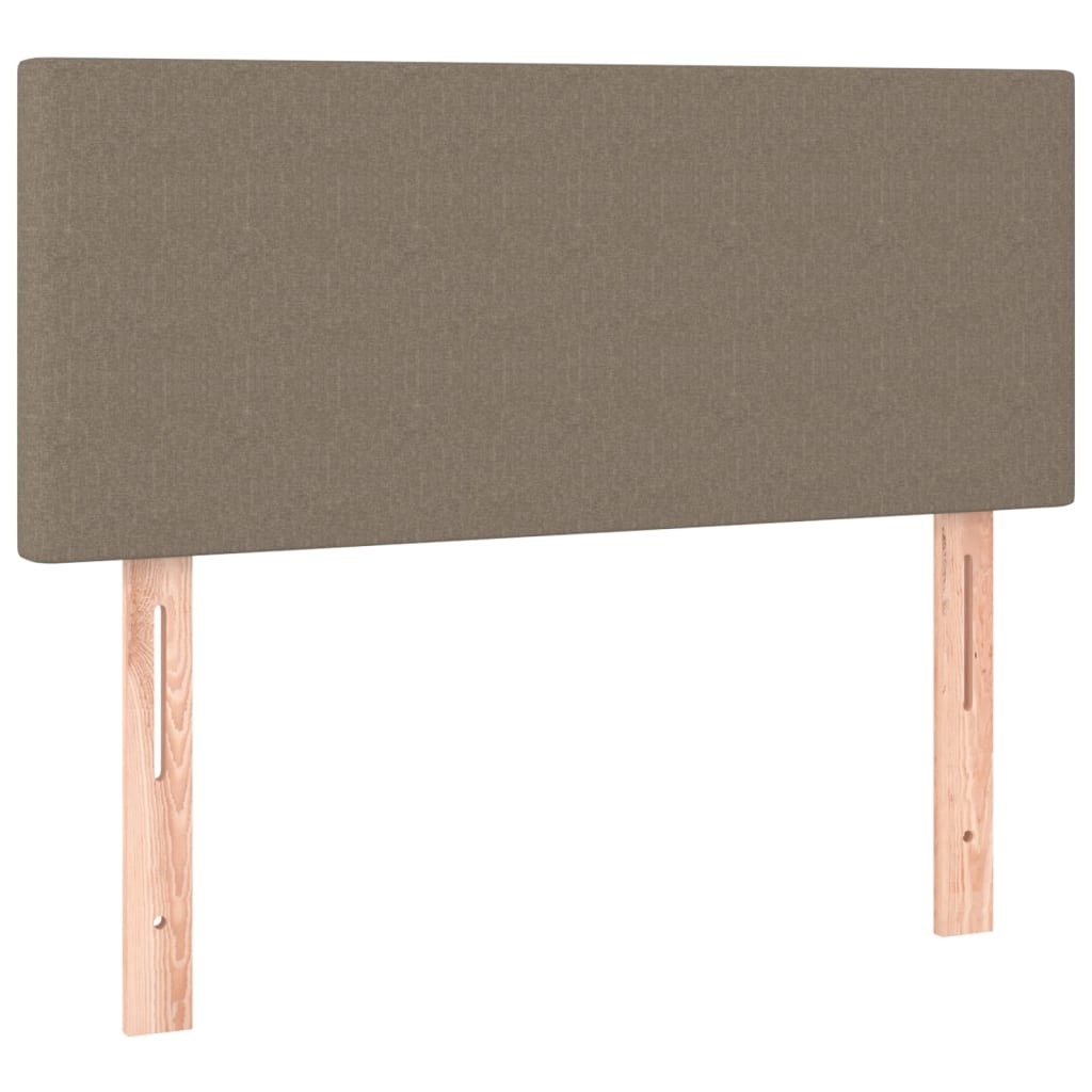 Krevet s oprugama i madracem smeđesivi 80x200 cm od tkanine