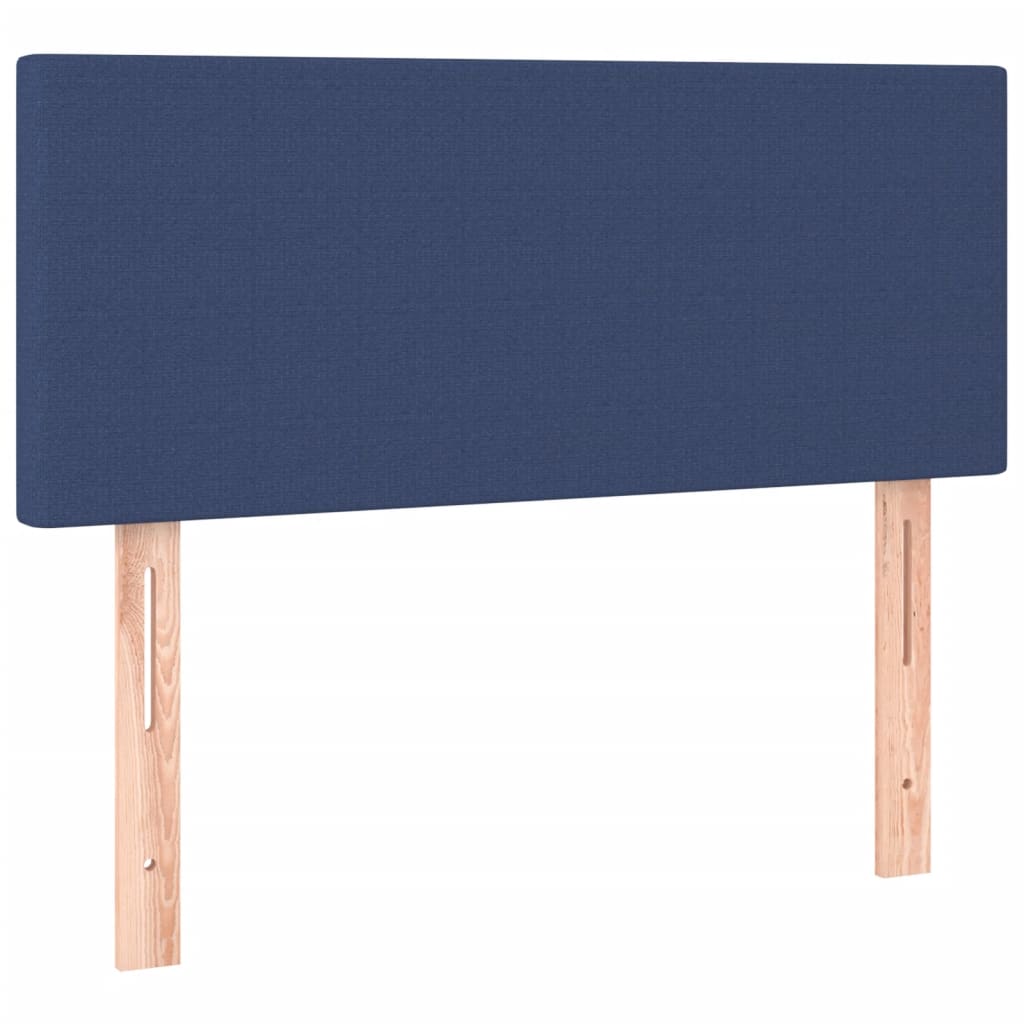 Krevet s oprugama i madracem plavi 90 x 190 cm od tkanine