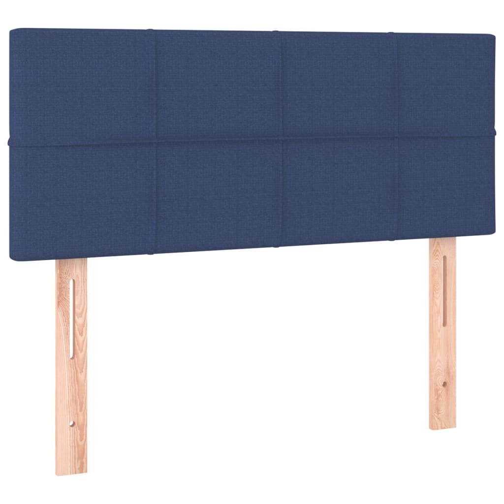 Krevet s oprugama i madracem plavi 90 x 190 cm od tkanine