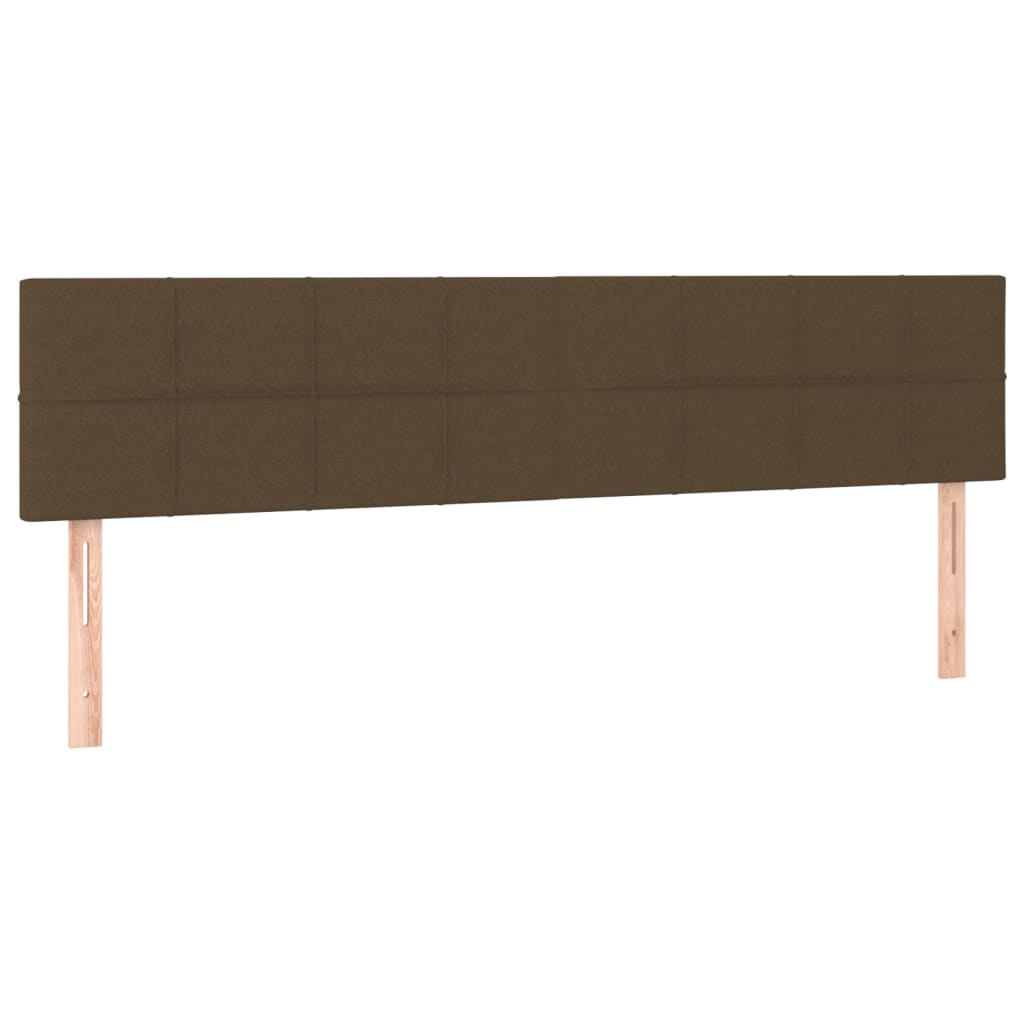 Krevet s oprugama i madracem tamnosmeđi 160x200 cm tkanina