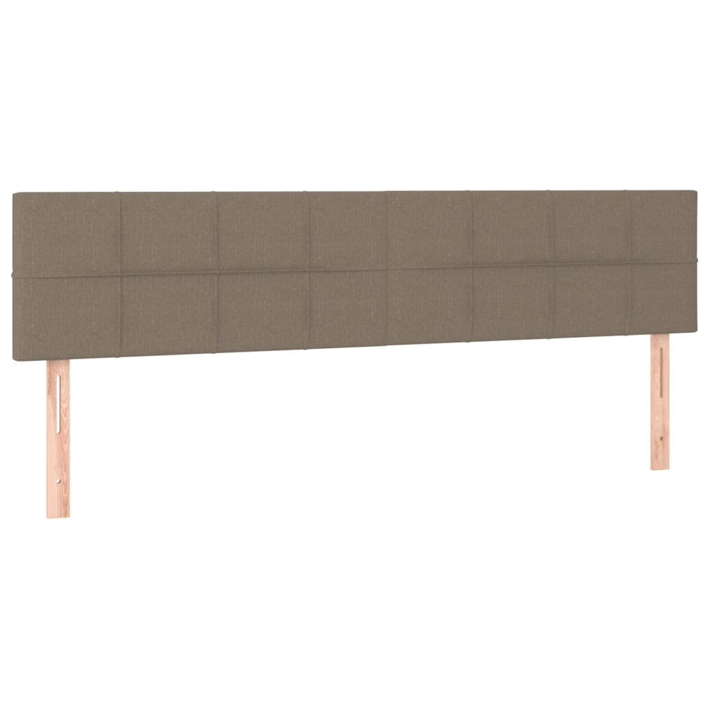Krevet s oprugama i madracem smeđesivi 200x200 cm od tkanine