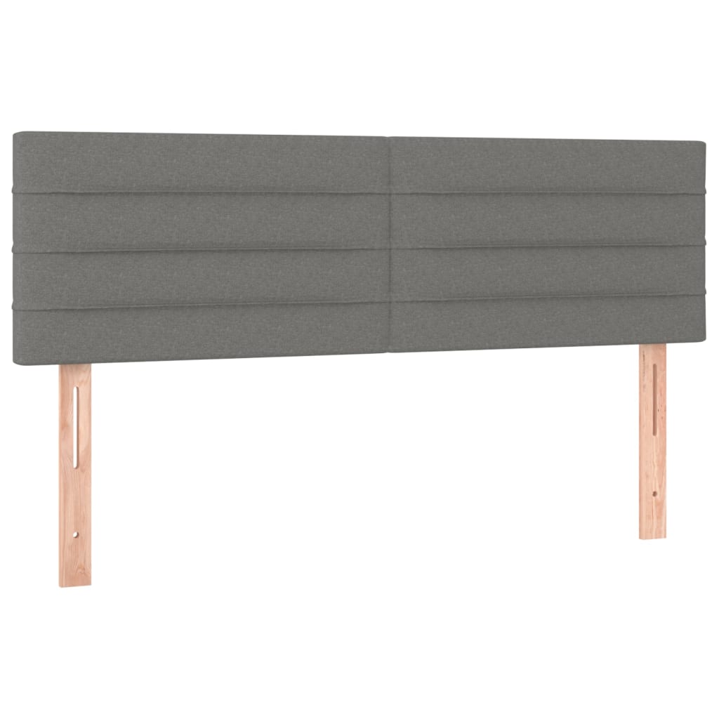 Krevet s oprugama i madracem tamnosivi 140x190 cm od tkanine