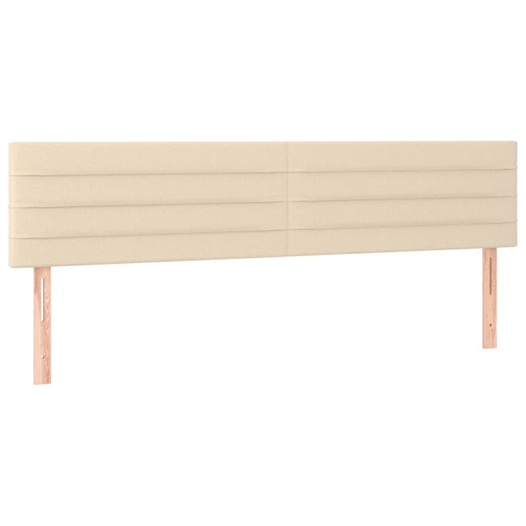 Krevet s oprugama i madracem krem 160x200 cm od tkanine