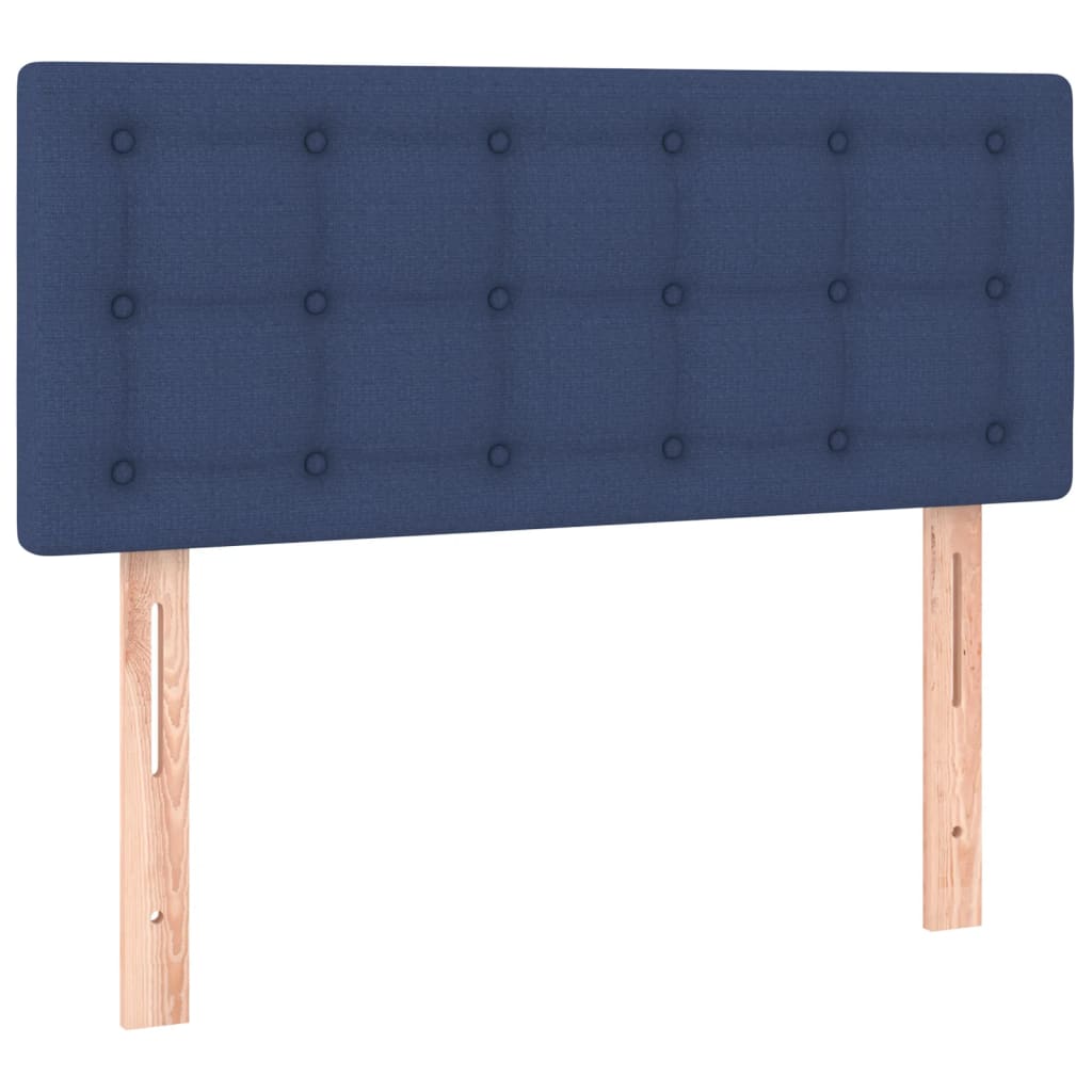 Krevet s oprugama i madracem plavi 90 x 190 cm od tkanine