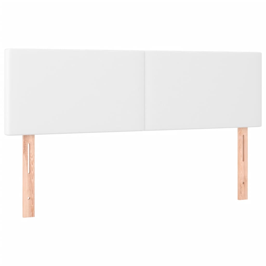 Krevet s oprugama i madracem bijeli 140x190 cm od umjetne kože