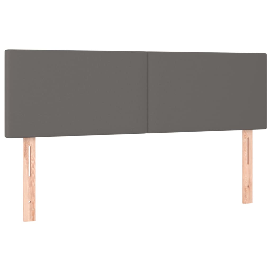 Krevet s oprugama i madracem sivi 140x190 cm od umjetne kože