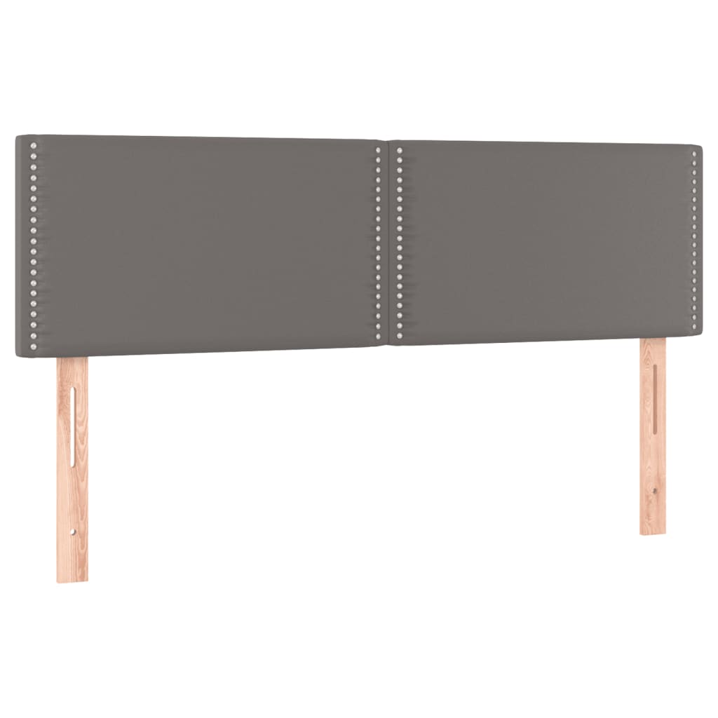 Krevet s oprugama i madracem sivi 140x200 cm od umjetne kože