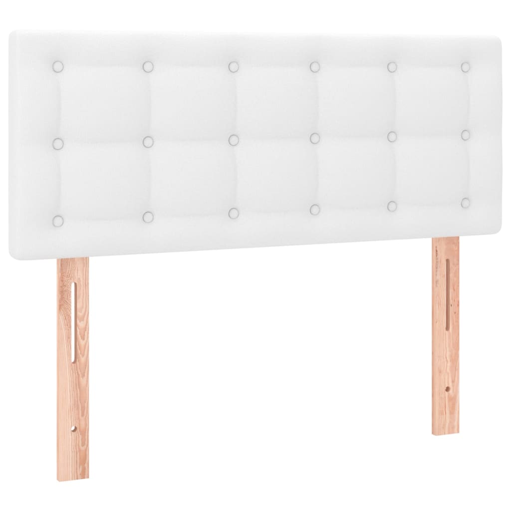 Krevet s oprugama i madracem bijeli 80 x 200 cm od umjetne kože