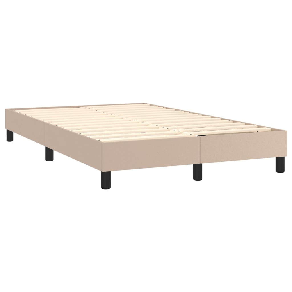 Krevet s oprugama i madrac cappuccino 120x200cm od umjetne kože