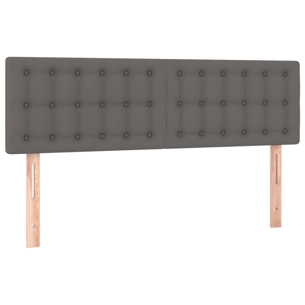 Krevet s oprugama i madracem sivi 140x190 cm od umjetne kože