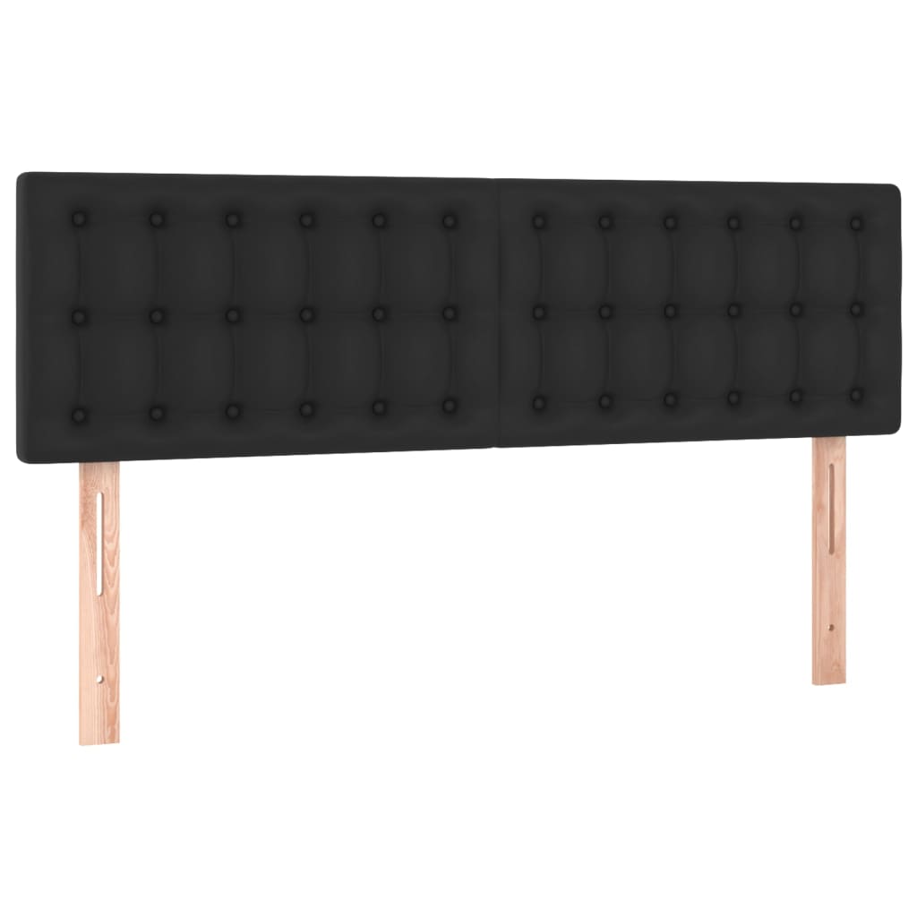 Krevet s oprugama i madracem crni 140 x 200 cm od umjetne kože