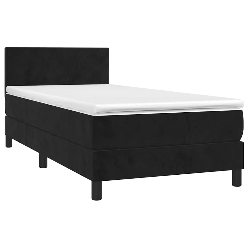 Box spring krevet s madracem crni 80 x 200 cm baršunasti
