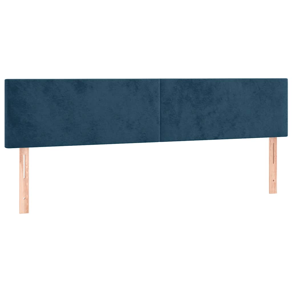 Krevet s oprugama i madracem tamnoplavi 180x200 cm baršunasti