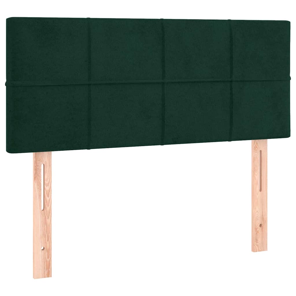 Box spring krevet s madracem tamnozeleni 80 x 200 cm baršunasti