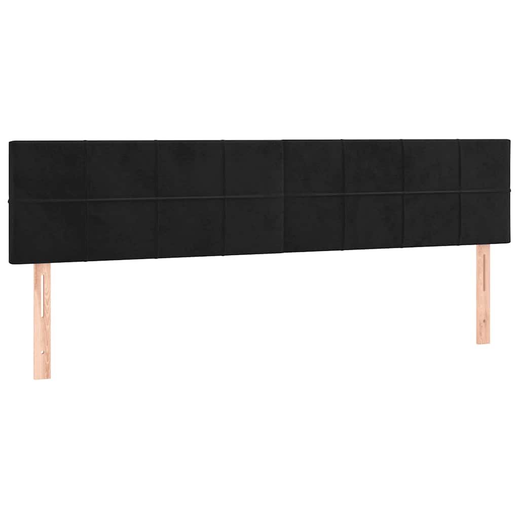 Krevet s oprugama i madracem crni 180x200 cm baršunasti