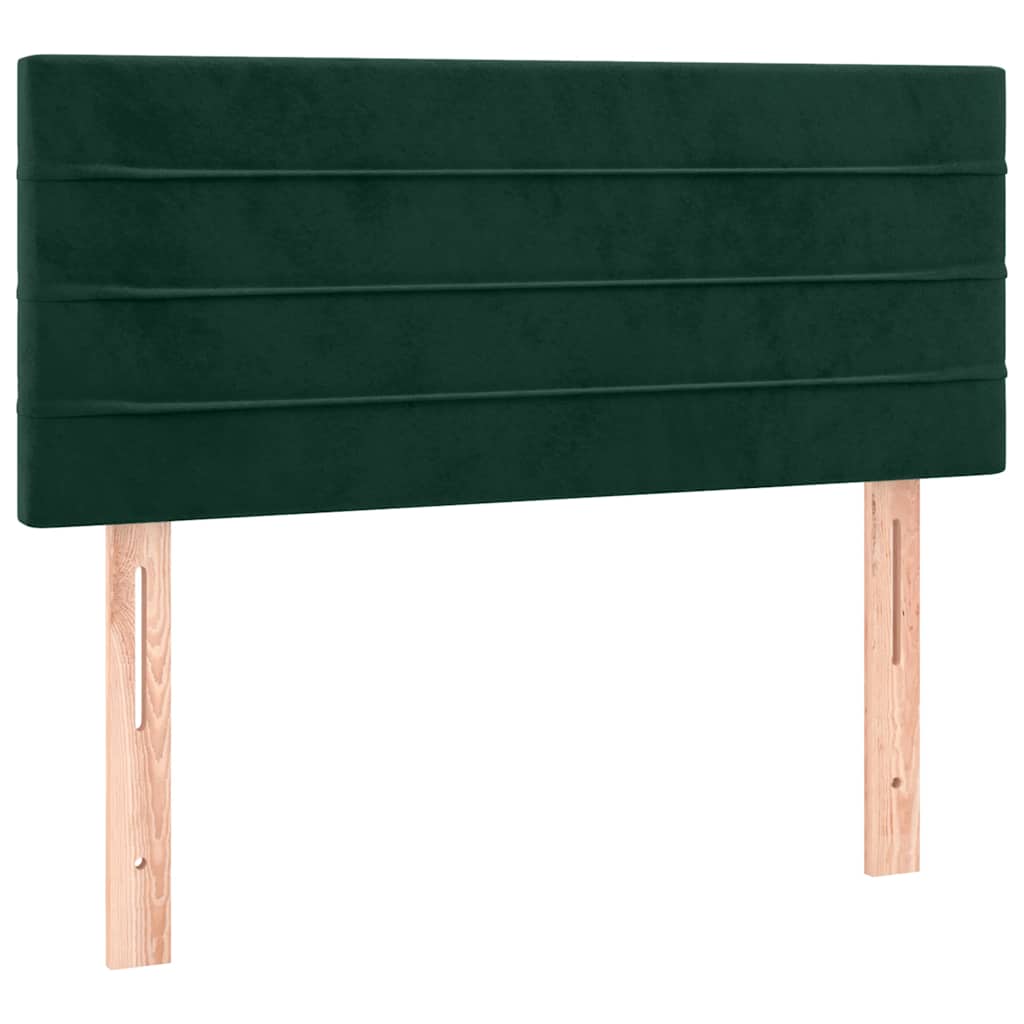 Box spring krevet s madracem tamnozeleni 80 x 200 cm baršunasti