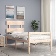 Krevet za starije s uzglavljem 90x200 cm od masivnog drva