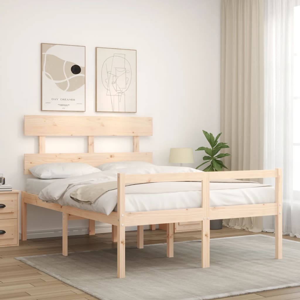 Krevet za starije s uzglavljem 120x200 cm od masivnog drva