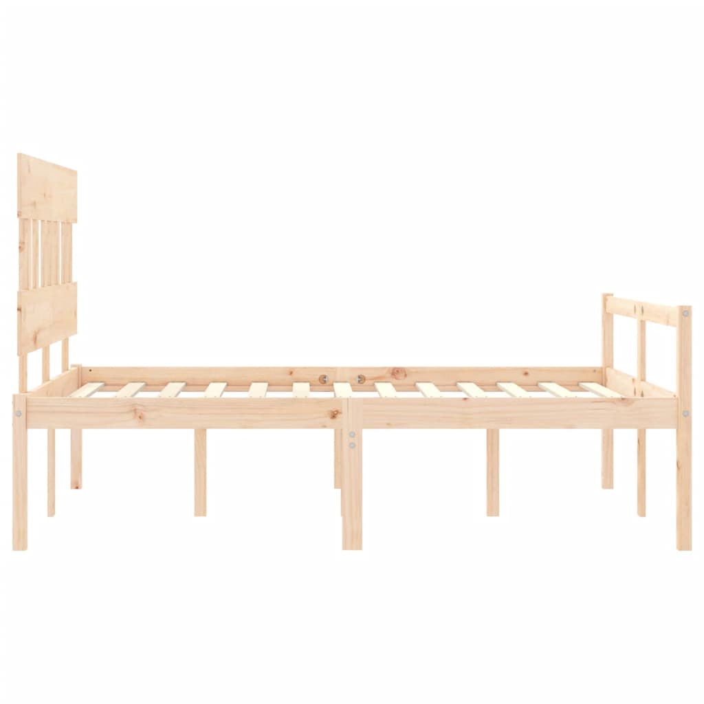 Krevet za starije s uzglavljem 140x190 cm od masivnog drva