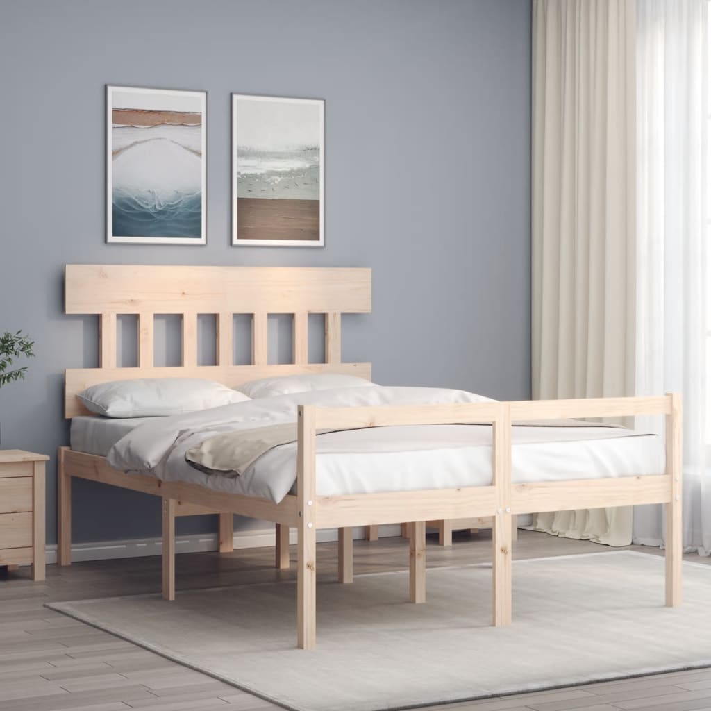 Krevet za starije s uzglavljem 140x190 cm od masivnog drva