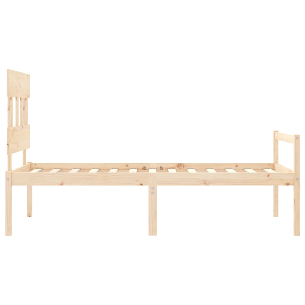 Krevet za starije s uzglavljem 90x200 cm od masivnog drva
