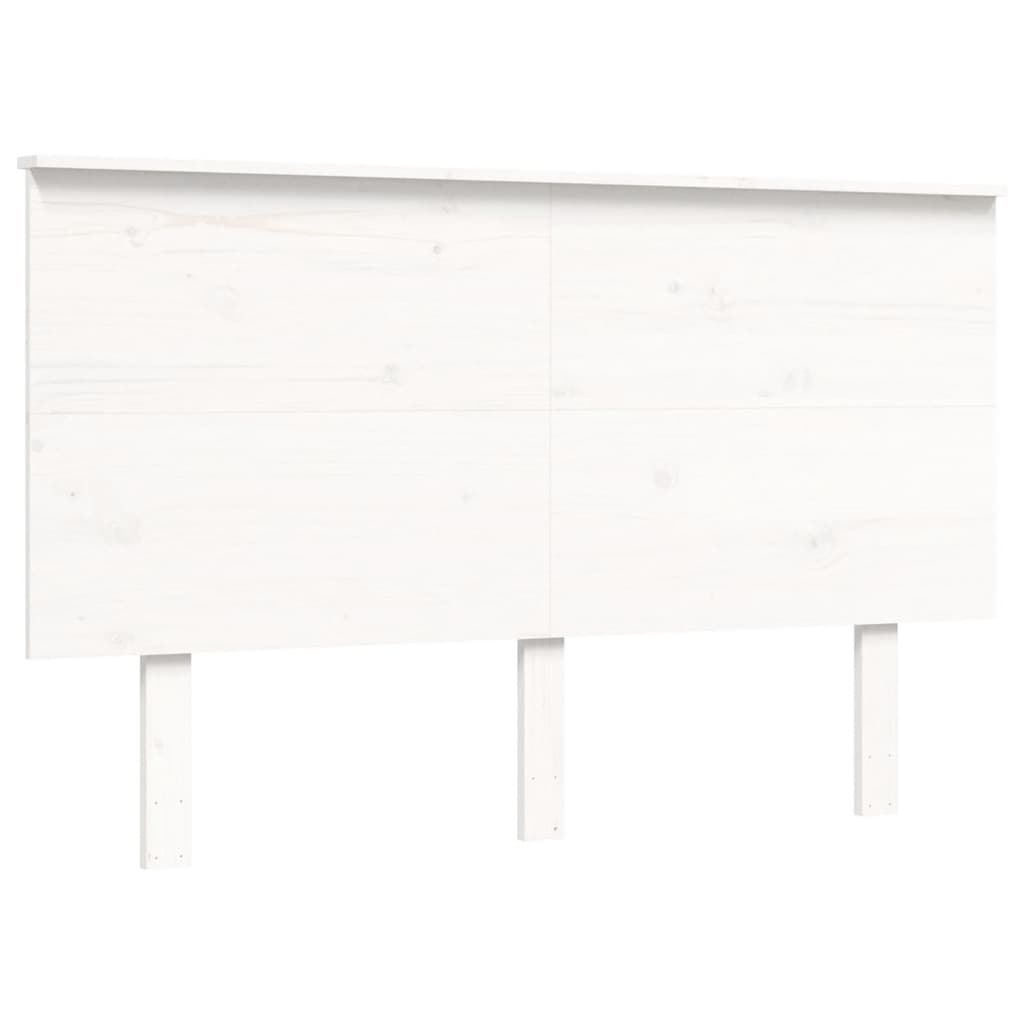 Krevet za starije s uzglavljem bijeli 140x190 cm masivnog drva