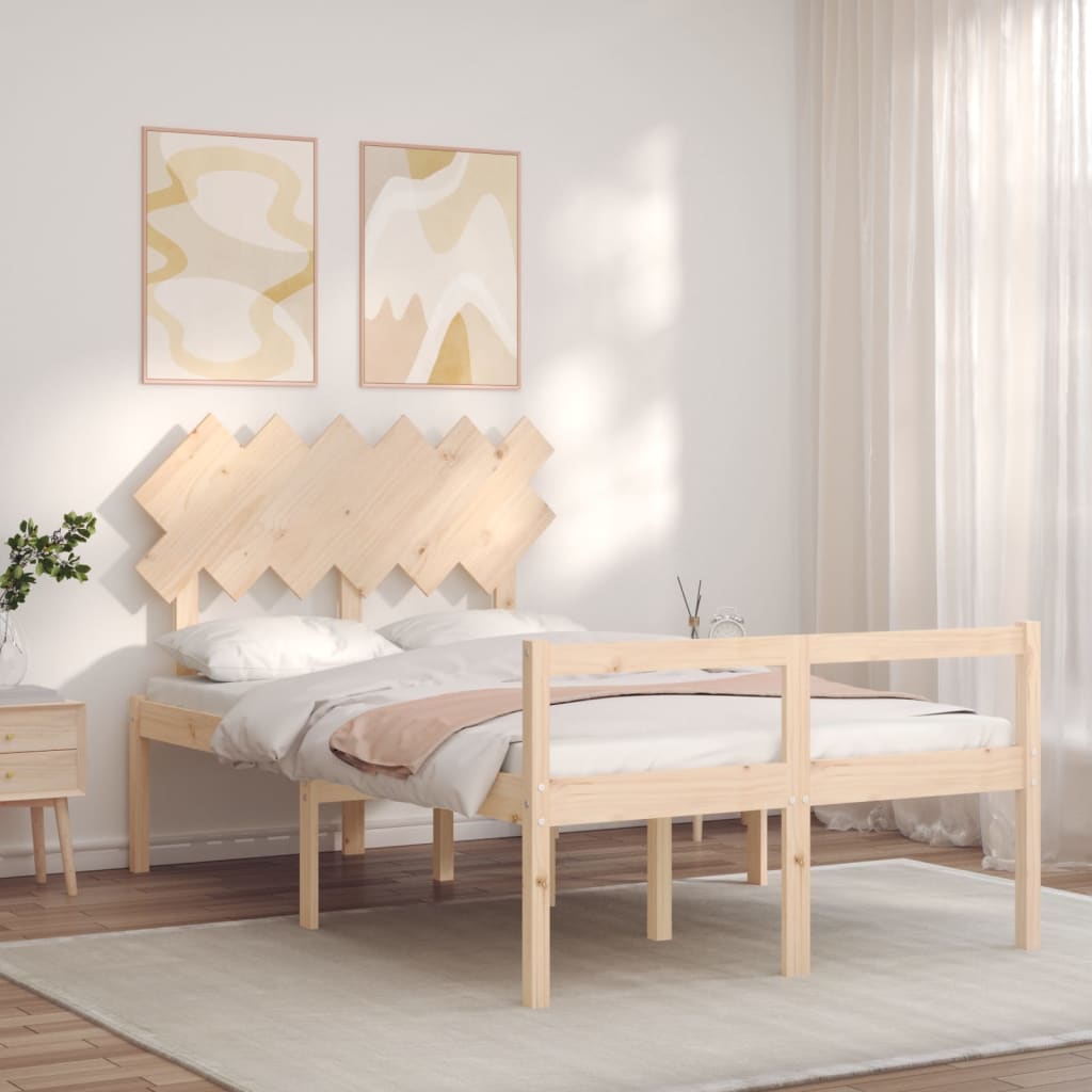 Krevet za starije s uzglavljem 120x200 cm od masivnog drva