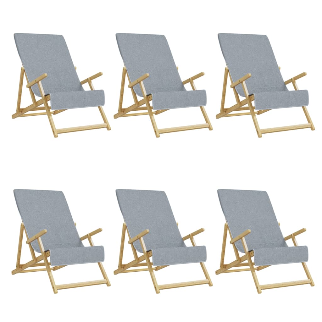 Ručnici za plažu 6 kom sivi 60 x 135 cm od tkanine 400 GSM