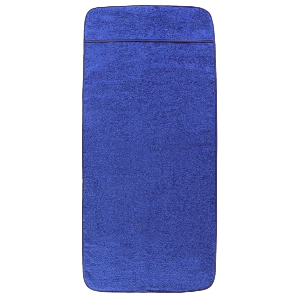Ručnici za plažu 6 kom plavi 60 x 135 cm od tkanine 400 GSM
