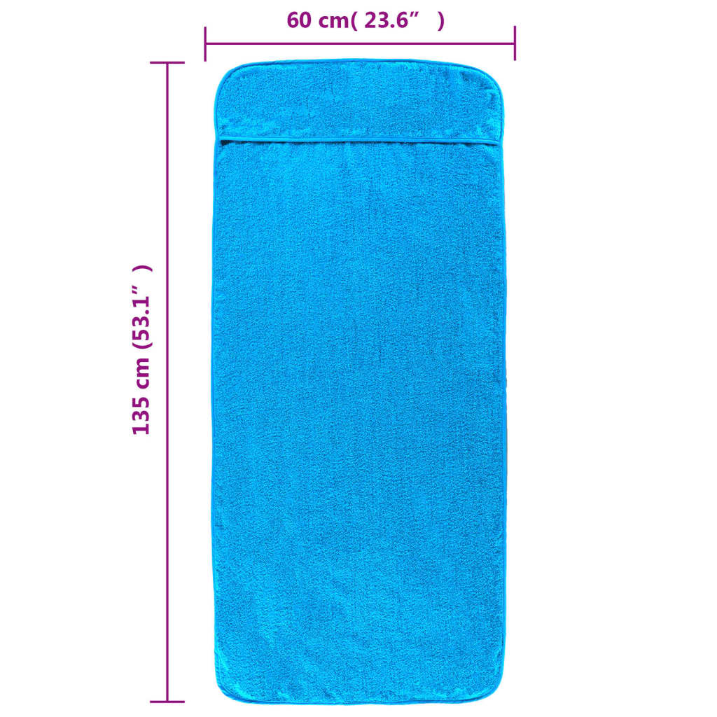 Ručnici za plažu 4 kom tirkizni 60 x 135 cm od tkanine 400 GSM