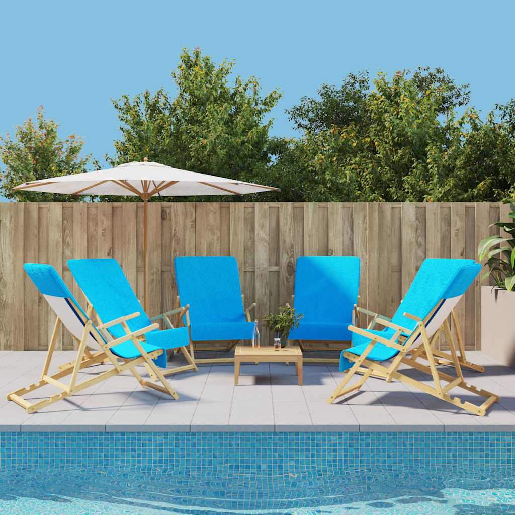 Ručnici za plažu 6 kom tirkizni 60 x 135 cm od tkanine 400 GSM