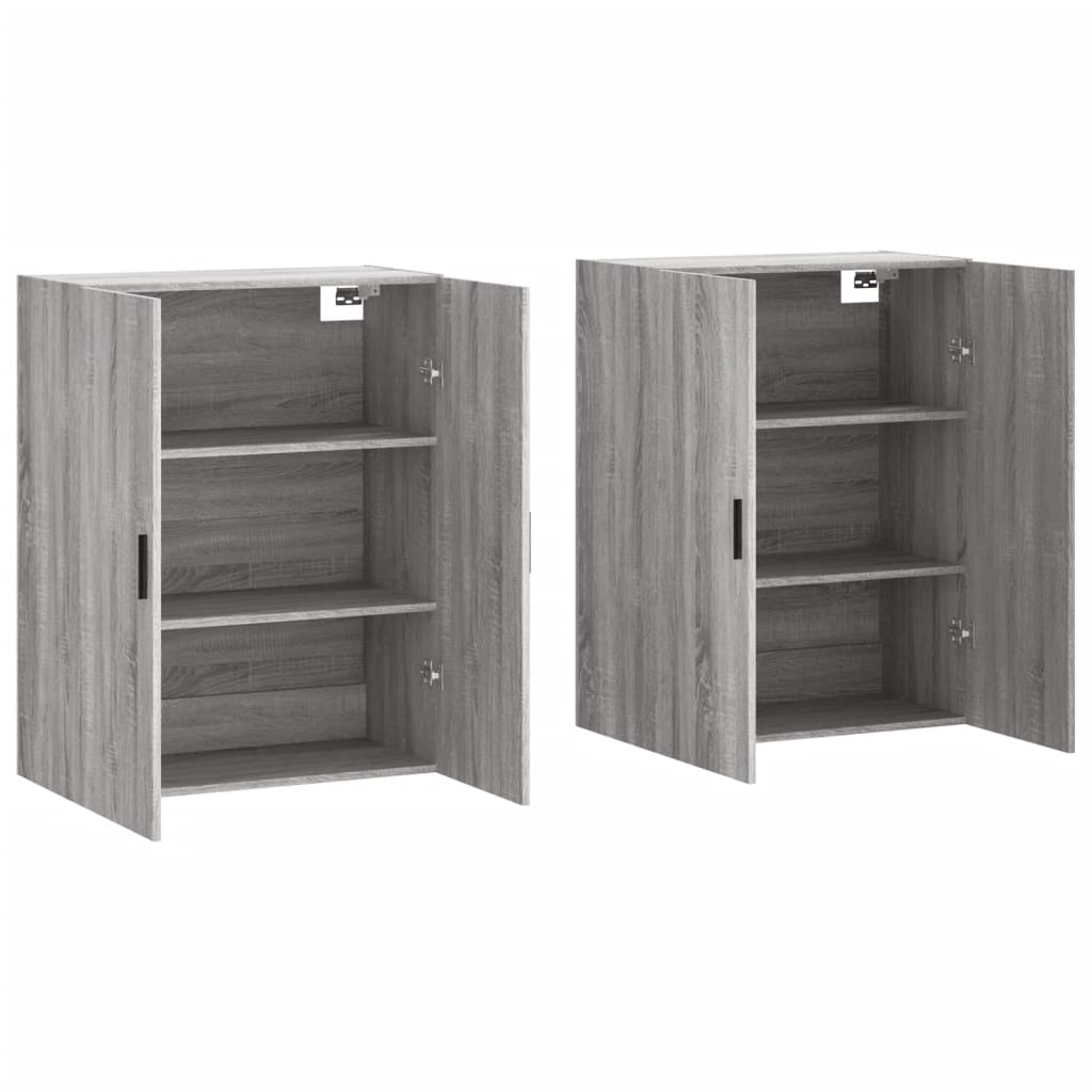 Zidni ormarići 2 kom siva boja hrasta sonome 69,5 x 34 x 90 cm