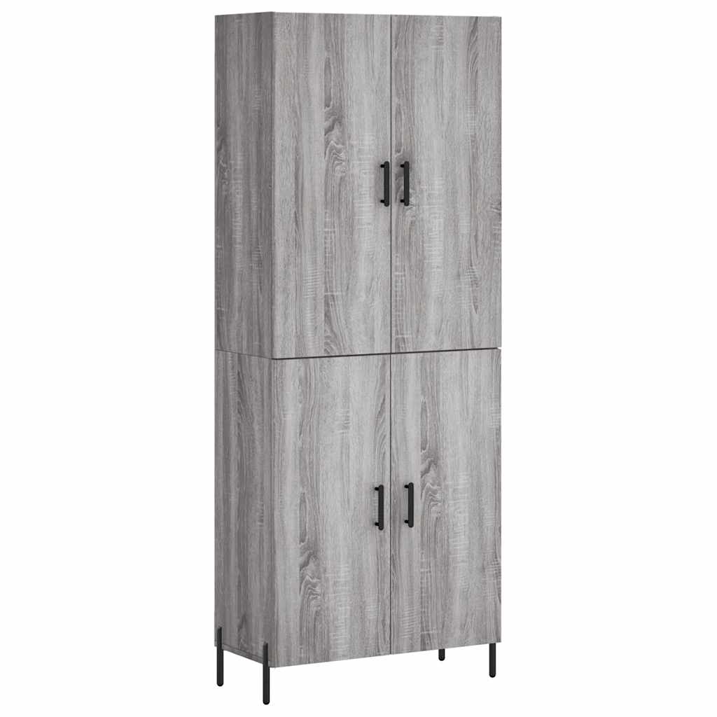 Visoka komoda siva sonome 69,5x34x180 cm od konstruiranog drva
