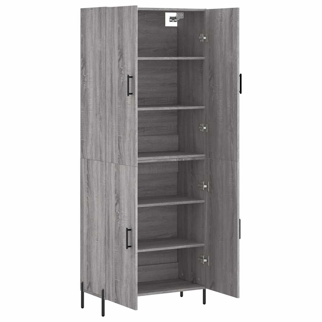 Visoka komoda siva sonome 69,5x34x180 cm od konstruiranog drva