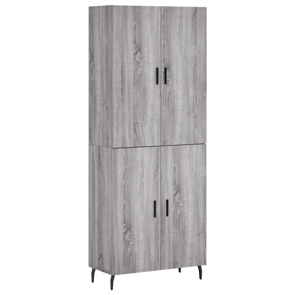 Visoka komoda siva sonome 69,5x34x180 cm od konstruiranog drva