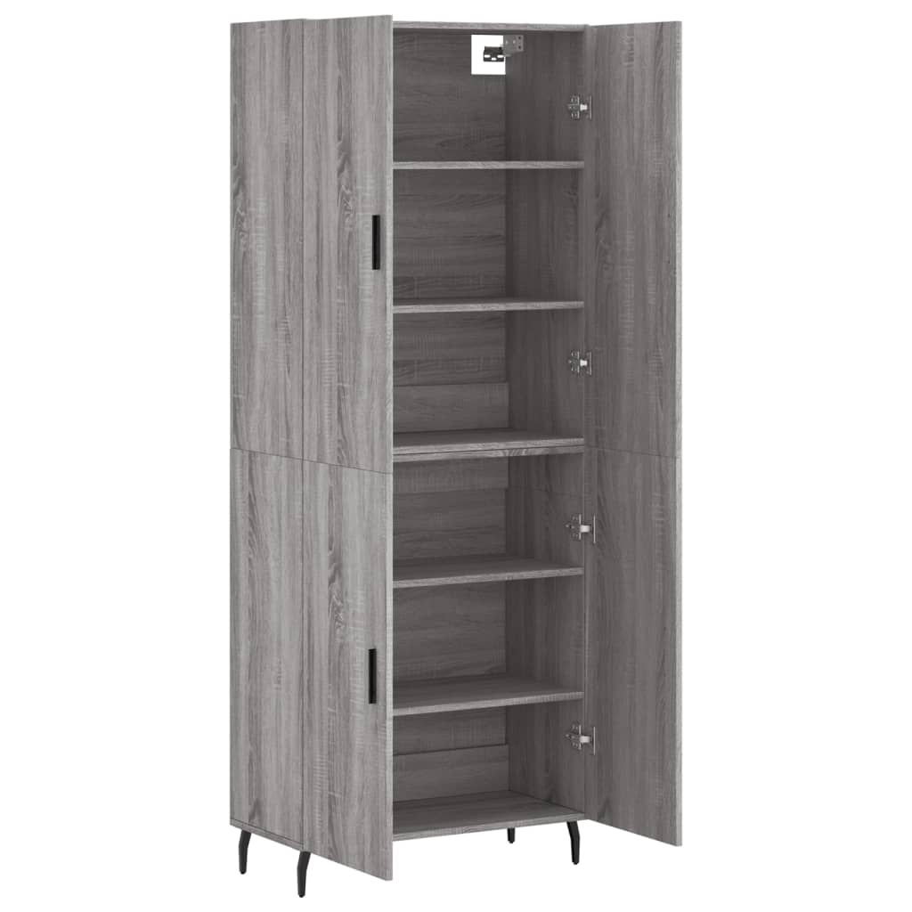 Visoka komoda siva sonome 69,5x34x180 cm od konstruiranog drva