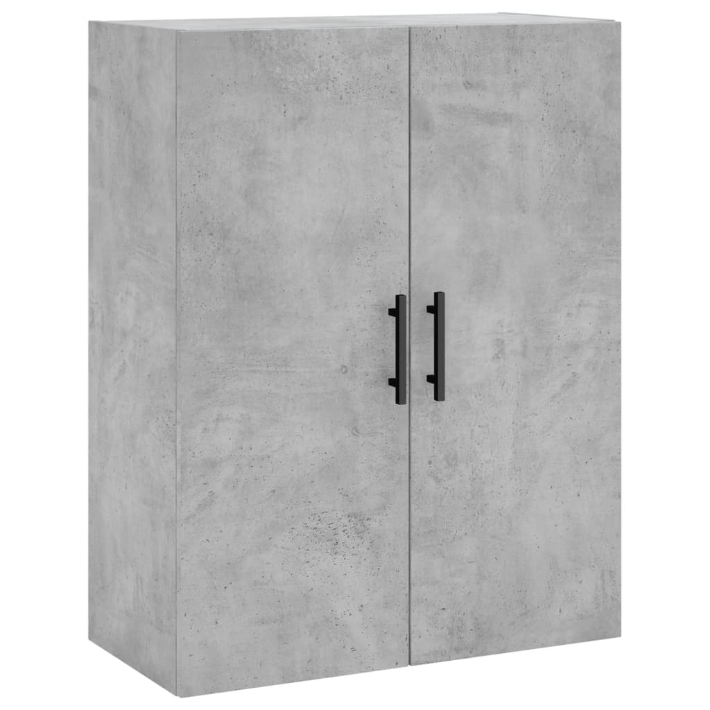 Visoka komoda siva betona 69,5x34x180 cm od konstruiranog drva