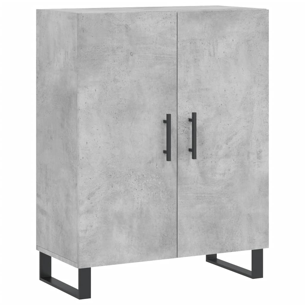 Visoka komoda siva betona 69,5x34x180 cm od konstruiranog drva