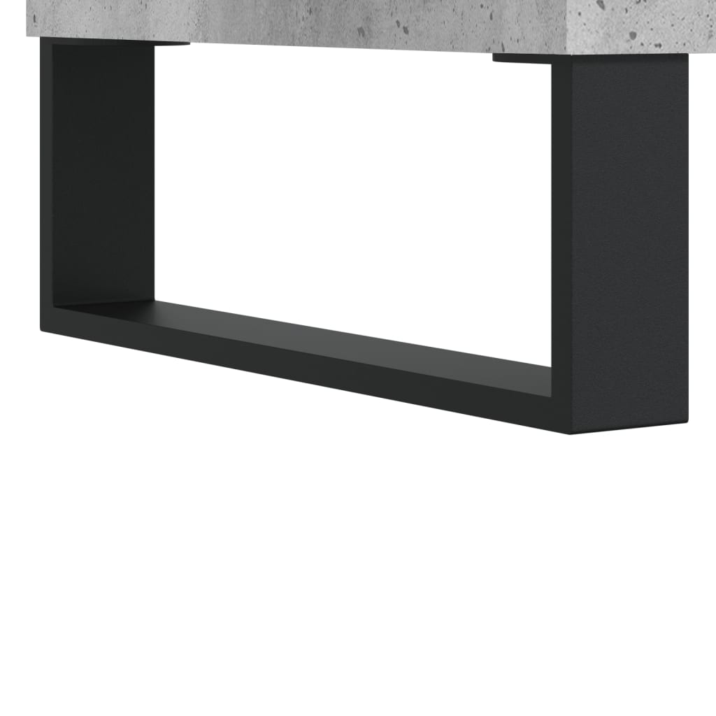 Visoka komoda siva betona 69,5x34x180 cm od konstruiranog drva